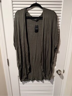 torrid olive open-front draped cardigan sweater